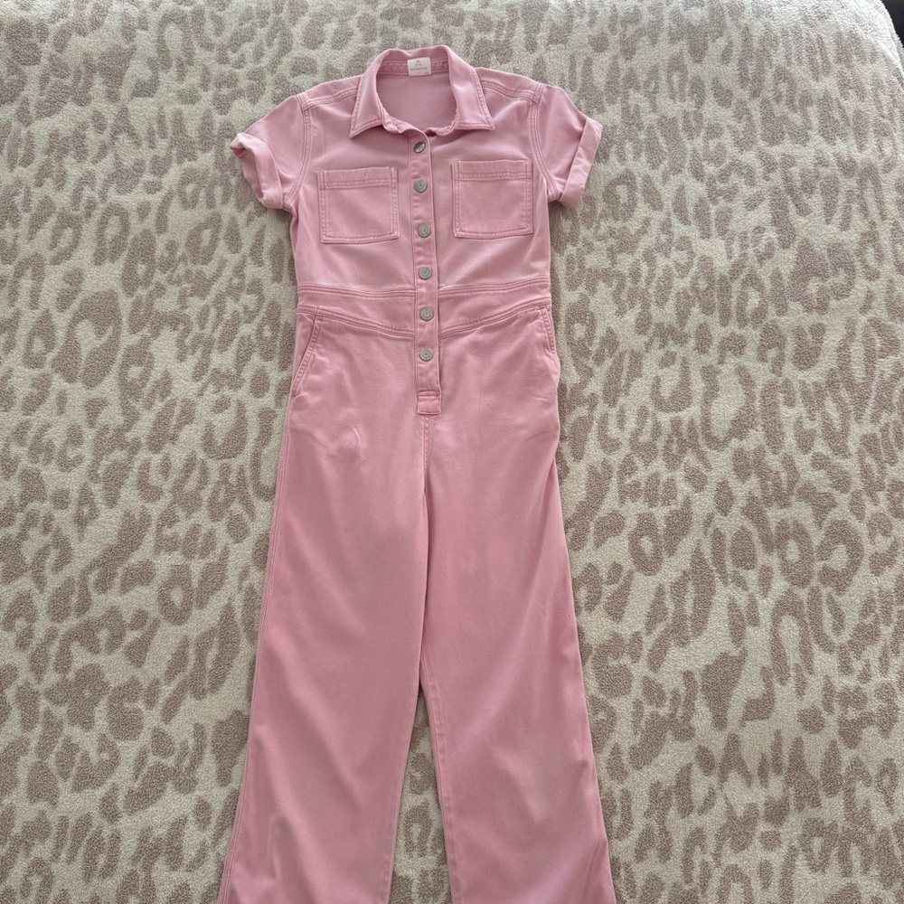 abercrombie kids Pink Short-Sleeve Jumpsuit